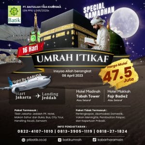 Paket Umroh Itikaf 2023 - 8 April 2023